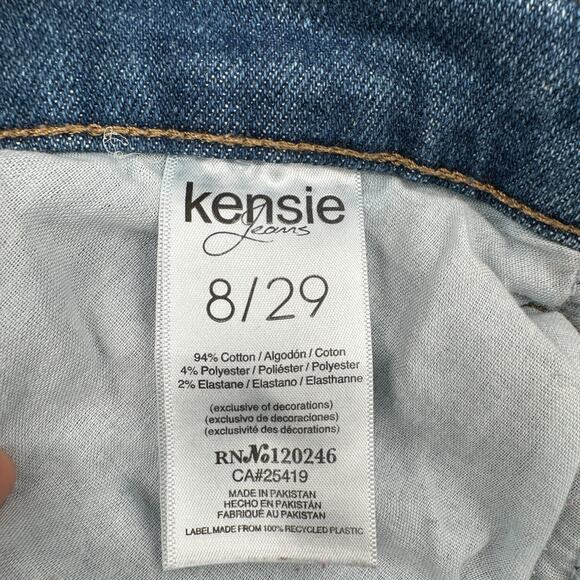 Kensie Light Wash Distressed Raw Hem Front Pockets Skinny‎ Jeans Size 8 29 - Picture 5 of 10